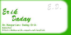 erik daday business card